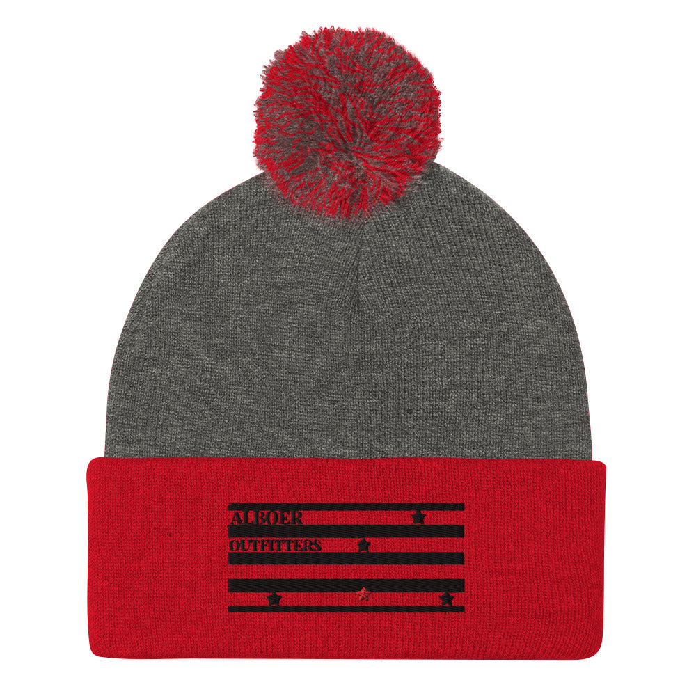 ALBOER FLAG Pom-Pom Beanie